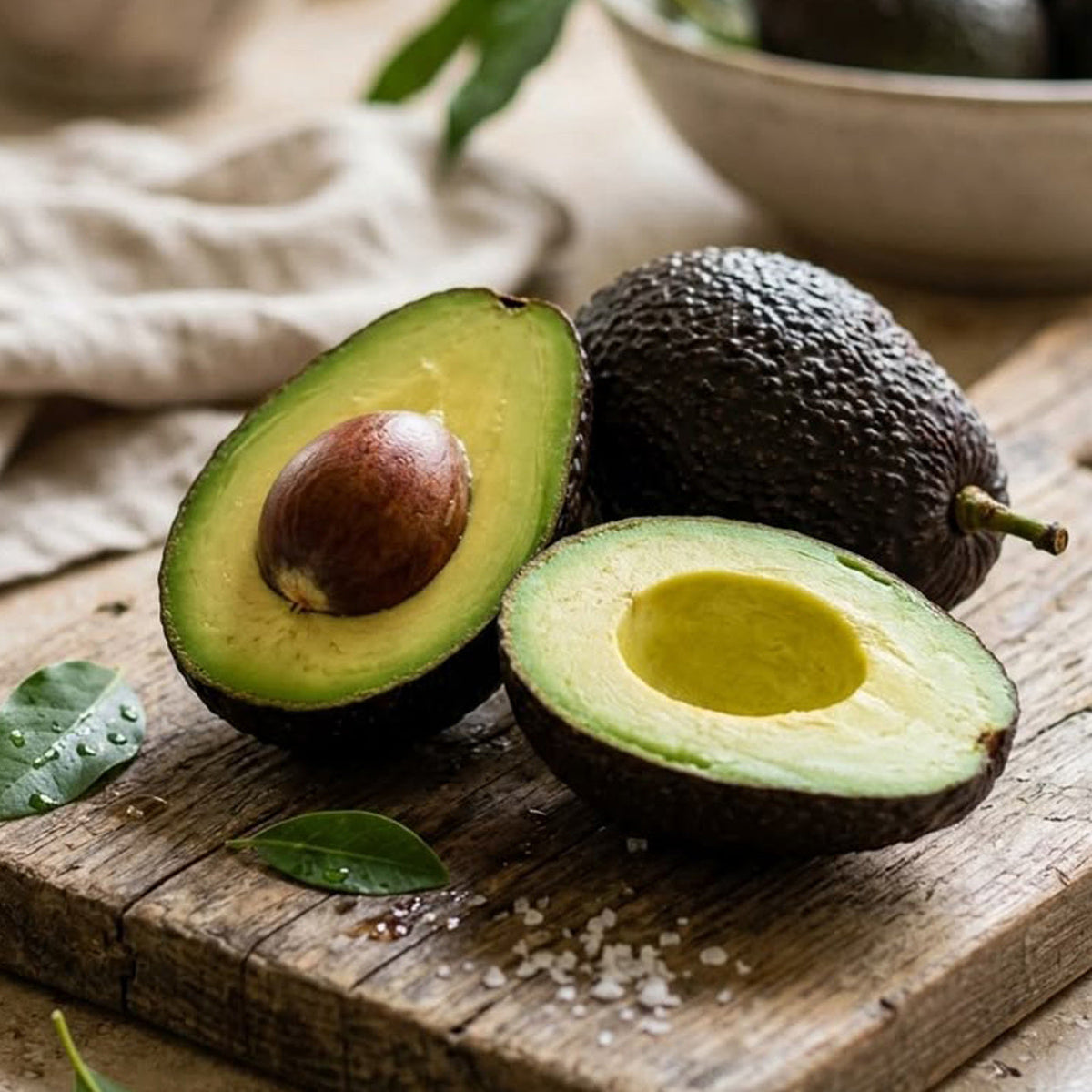 Avocado fruit plant with ripe avocados growing naturally in a home garden