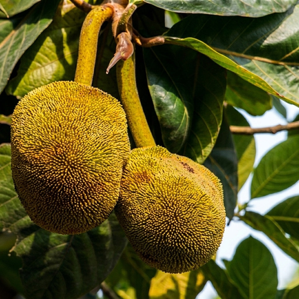Marang (Artocarpus odoratissimus) live fruit plant in nursery pot with healthy green leaves | Exotic tropical fruit plant | Keraleaf