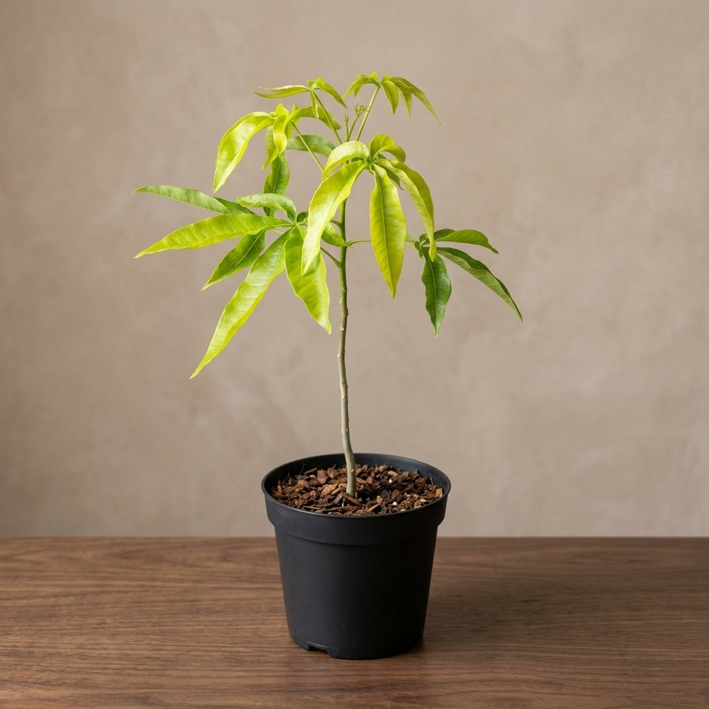 White Sapote seedling live fruit plant in nursery pot with healthy green foliage | Exotic tropical fruit plant | Keraleaf