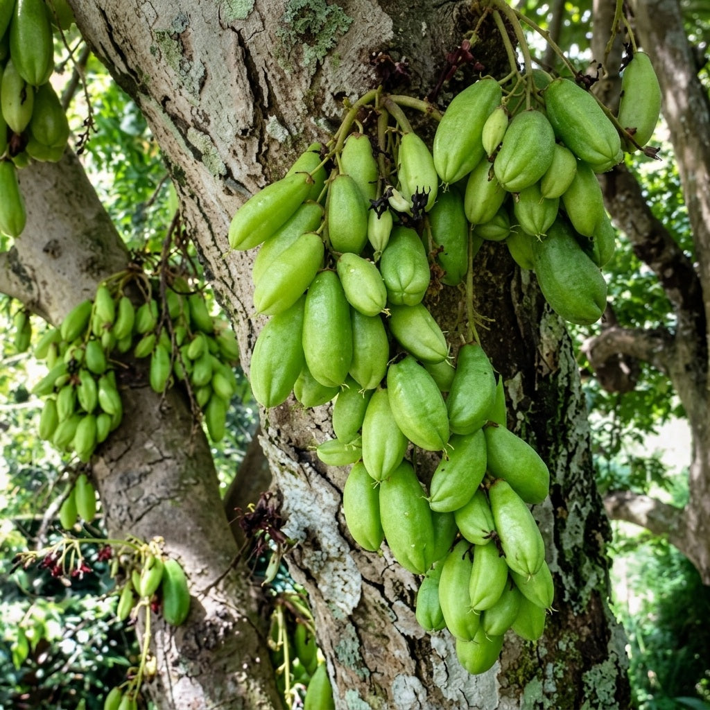 Bilimbi Green (Irumban Puli) seedling live fruit plant in nursery pot with healthy green foliage | Tropical fruit plant | Keraleaf
