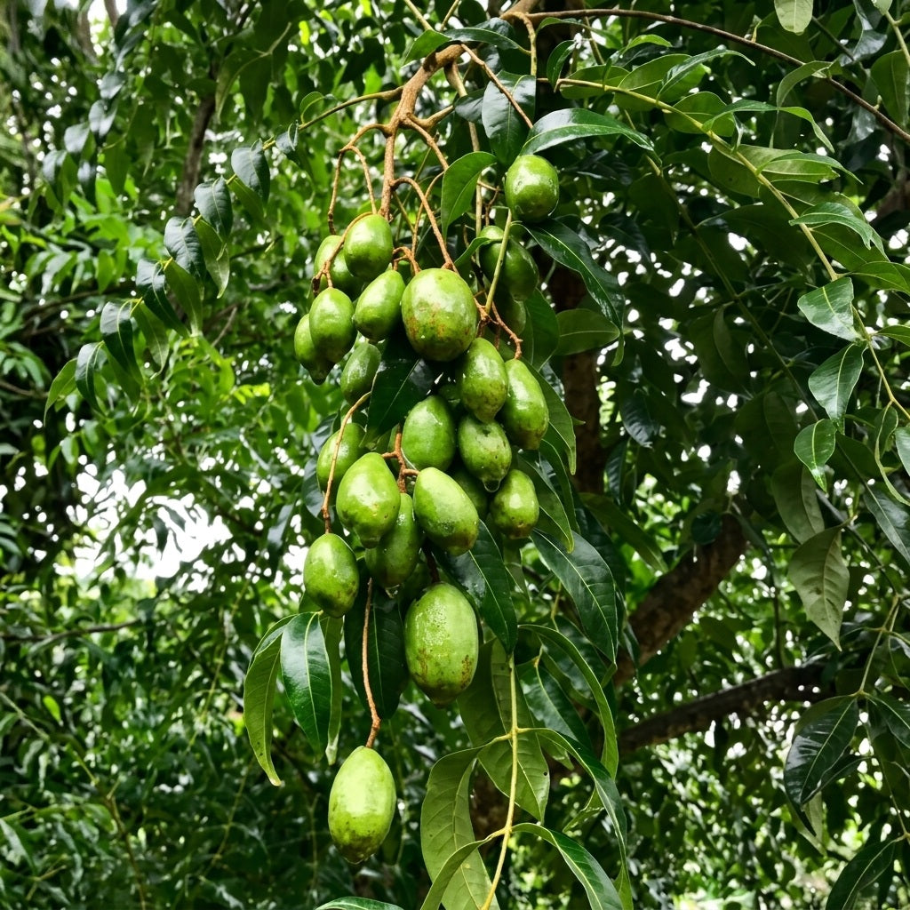 Sweet Ambazham seedling live fruit plant in nursery pot with healthy green foliage | Tropical fruit plant | Keraleaf