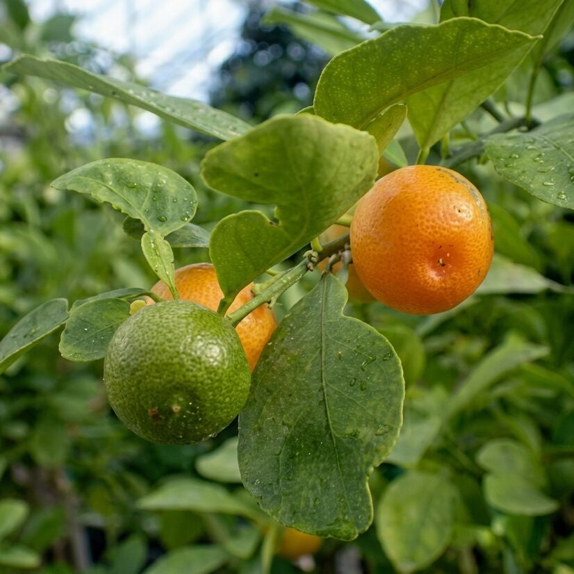 Mosambi (Sweet Lime) layered live fruit plant in nursery pot with healthy green foliage | Premium citrus fruit plant | Keraleaf