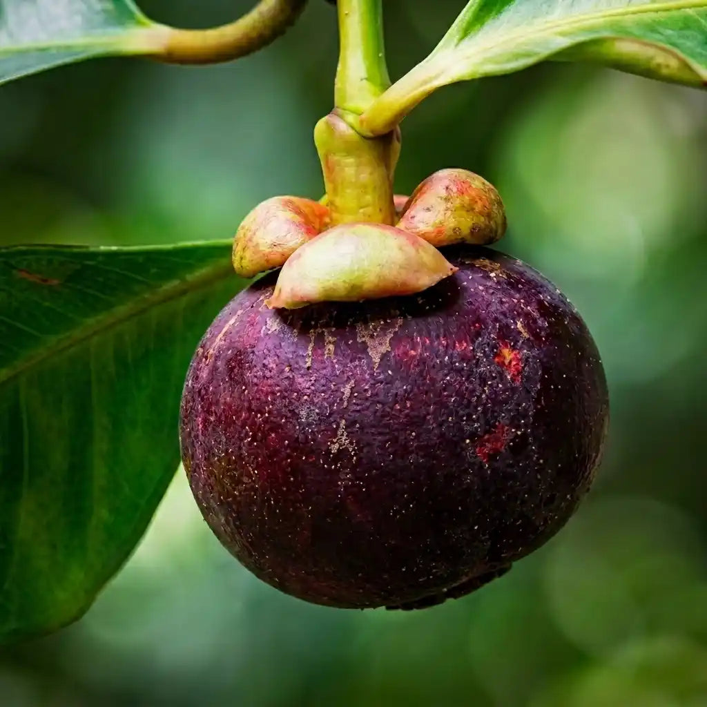 Mesta Early Fruiting Mangosteen seedling live fruit plant in nursery pot with healthy green foliage | Premium tropical fruit plant | Keralea