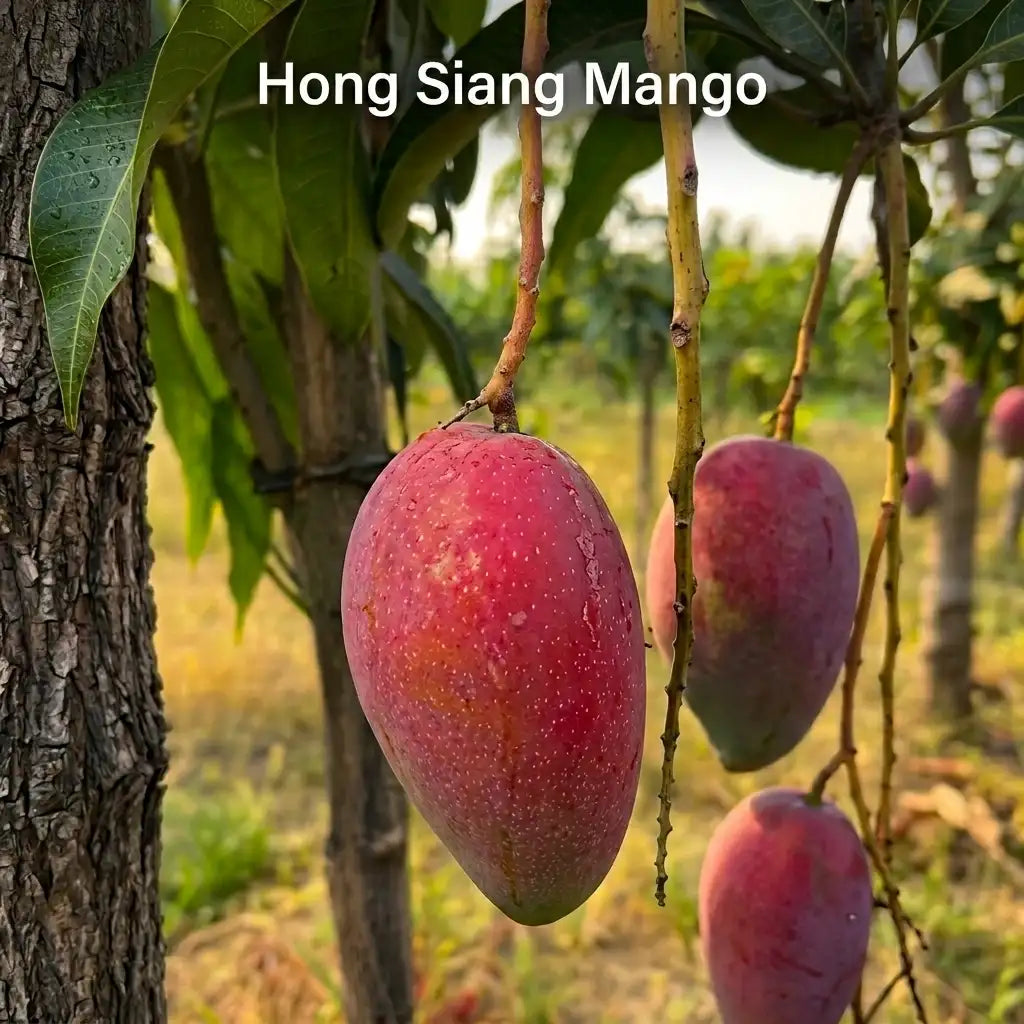 Thailand Hong Siang Ya Mango grafted live fruit plant in nursery pot with healthy green foliage | Premium exotic mango plant | Keraleaf