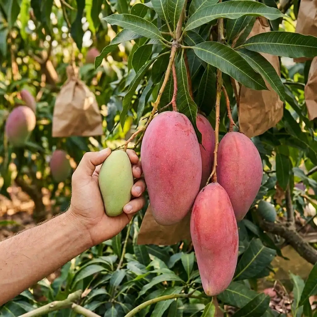 Thailand Chang Deang Mango grafted live fruit plant in nursery pot with healthy green foliage | Premium exotic mango plant | Keraleaf