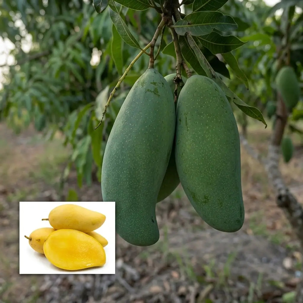 Giant Bonsai Thailand Kullan Mango grafted live fruit plant in nursery pot with healthy green foliage | Premium dwarf mango plant | Keraleaf