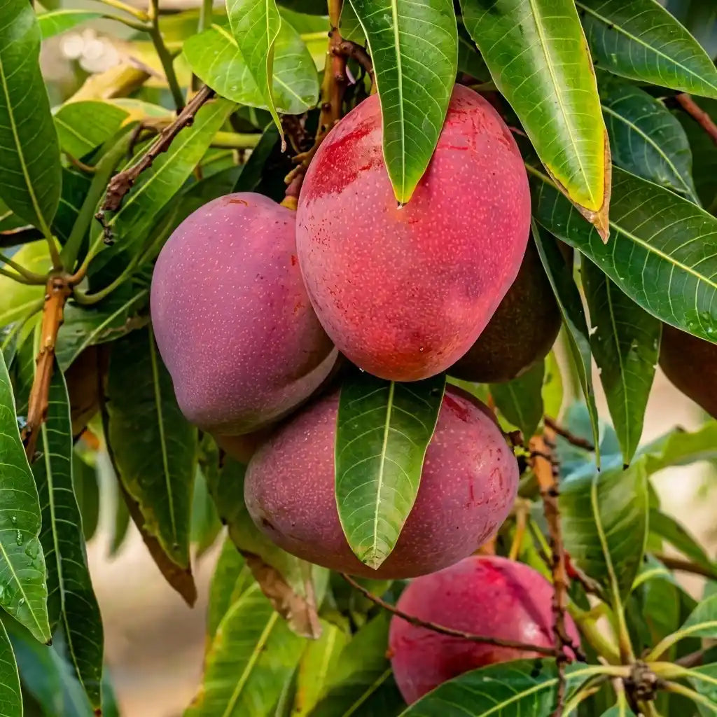 Miyazaki Mango grafted live fruit plant in nursery pot with healthy green foliage | Premium Japanese mango plant | Keraleaf
