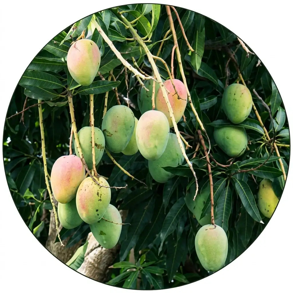 Kilichundan Mango grafted live fruit plant in nursery pot with healthy green foliage | Premium mango plant | Keraleaf