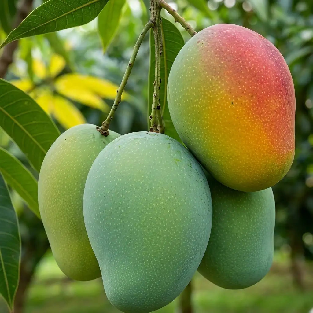 Kalluketty Mango grafted live fruit plant in nursery pot with healthy green foliage | Premium mango plant | Keraleaf