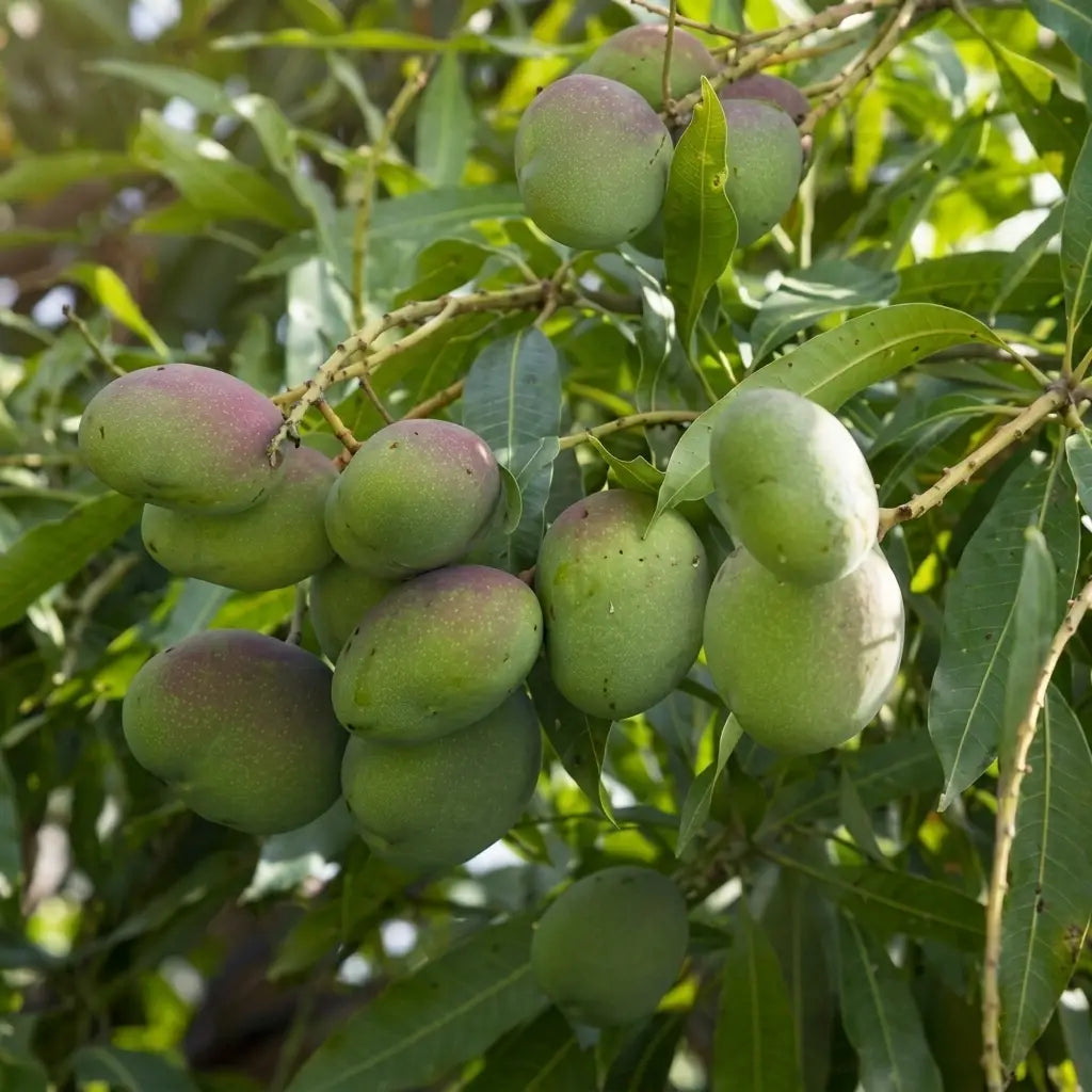 Kalluketty Mango grafted live fruit plant in nursery pot with healthy green foliage | Premium mango plant | Keraleaf