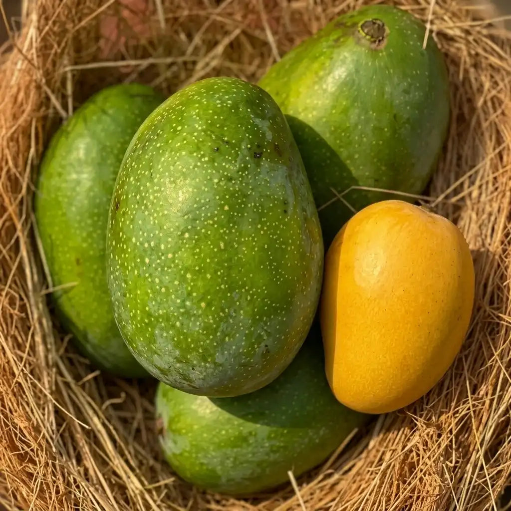 Chakkara Mango budded live fruit plant in nursery pot with healthy green foliage | Premium mango plant | Keraleaf