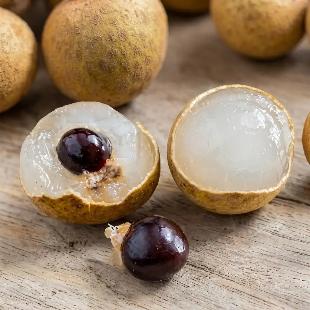Ping Pong Longan layered live fruit plant in nursery pot with healthy green foliage | Premium tropical fruit plant | Keraleaf