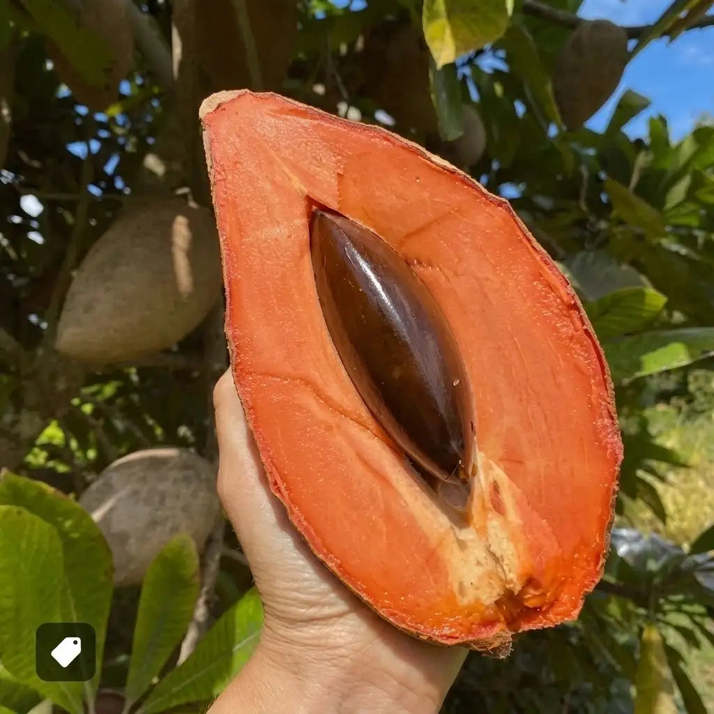 Mamey Sapote seedling live fruit plant in nursery pot with healthy green foliage | Exotic tropical fruit plant | Keraleaf