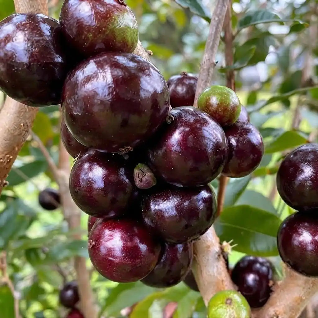 Jabuticaba (Precoce) layered live fruit plant in nursery pot with healthy green foliage | Exotic tropical fruit plant | Keraleaf