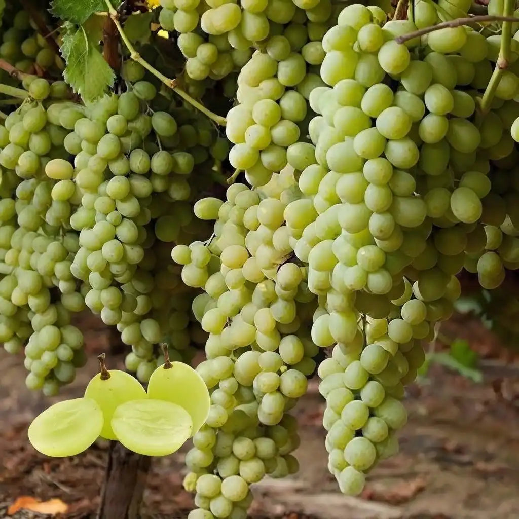Grape / Munthiri (Green) layered live fruit plant in nursery pot with healthy green foliage | Exotic tropical fruit plant | Keraleaf