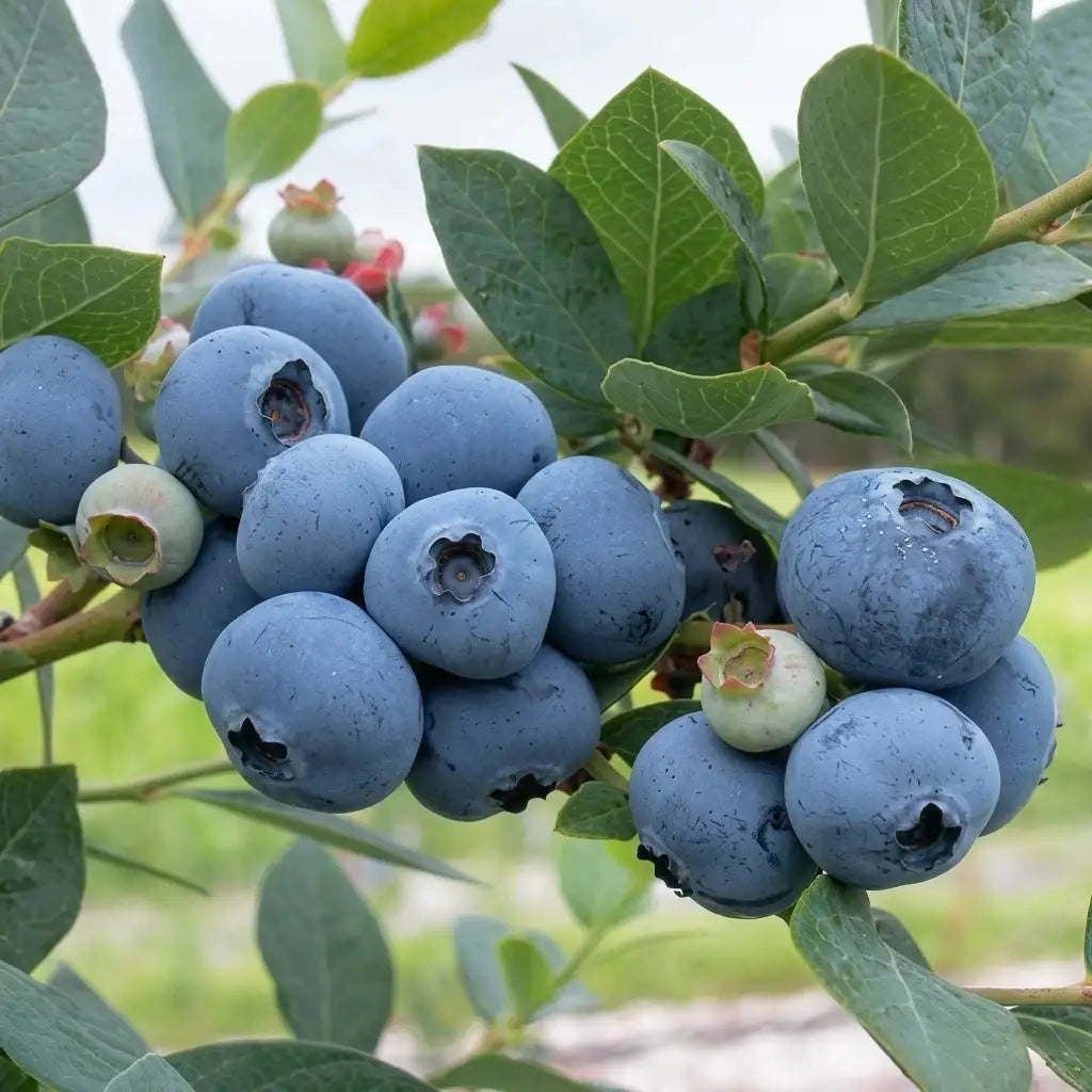 Blue Berry layered live fruit plant in nursery pot with healthy green foliage | Exotic tropical fruit plant | Keraleaf