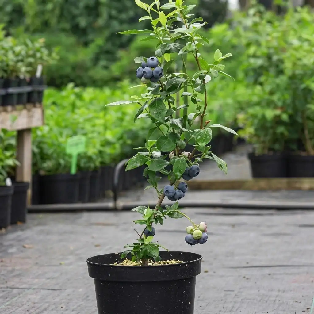 Blue Berry layered live fruit plant in nursery pot with healthy green foliage | Exotic tropical fruit plant | Keraleaf
