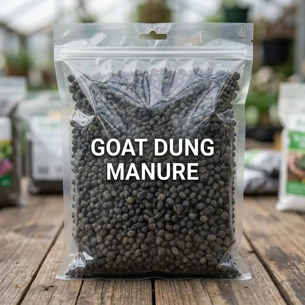 Goat Dung Manure (Desi) organic fertilizer for healthy plant growth | Natural nutrient-rich compost for plants and gardening | Keraleaf