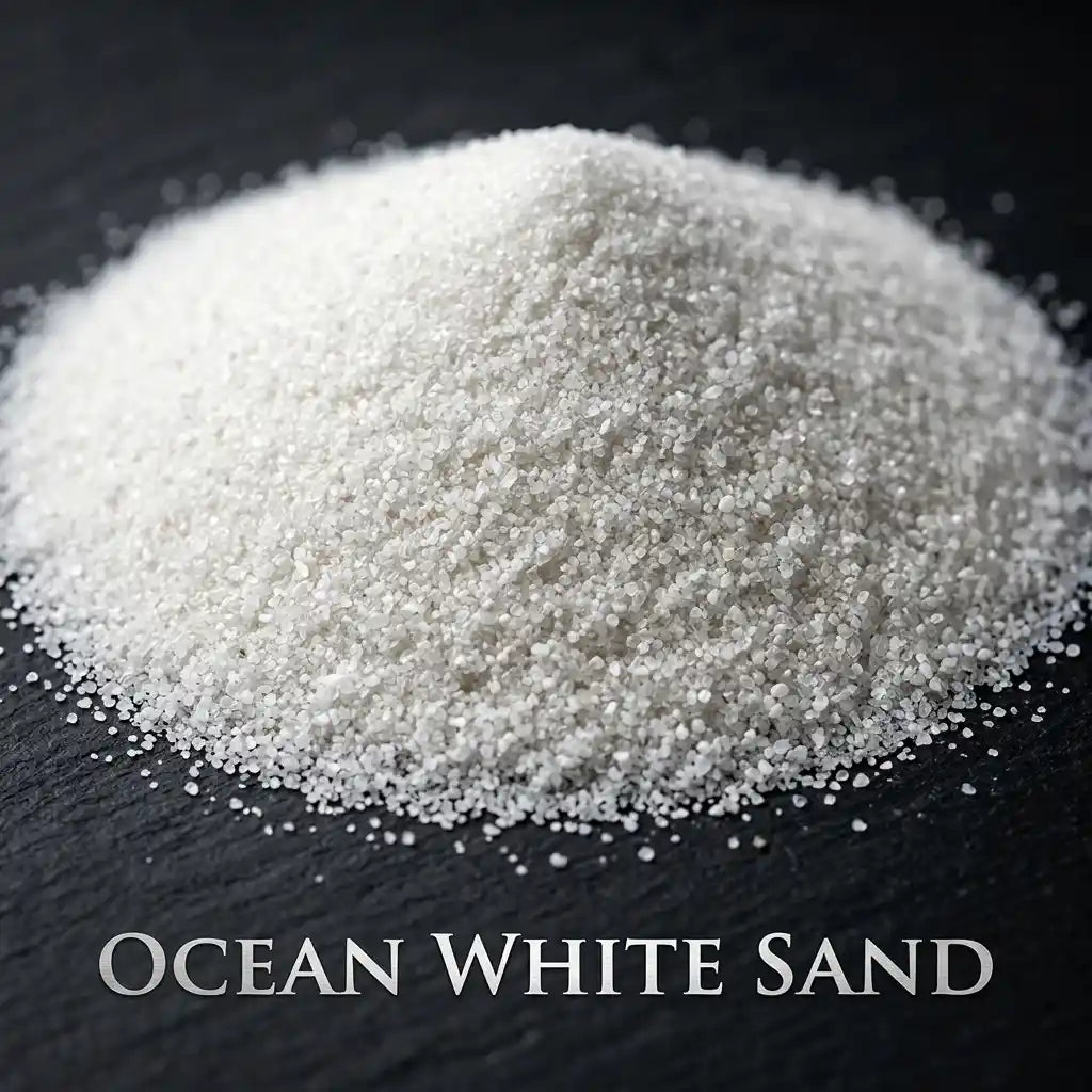 Ocean White Sand decorative stones for indoor plants | Premium natural plant decoration for pots and home gardening | Keraleaf