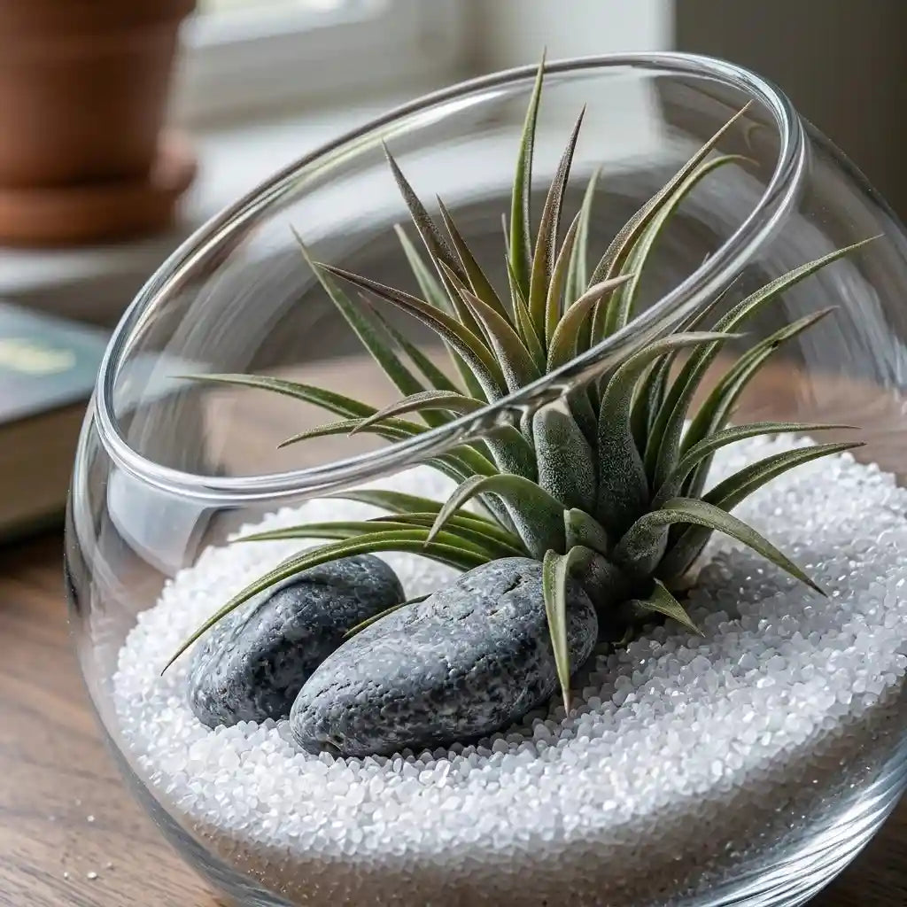 Ocean White Sand decorative stones for indoor plants | Premium natural plant decoration for pots and home gardening | Keraleaf