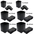 Plastic Nursery Bag (Black, Pack of 10) for plant growing and gardening | Durable nursery grow bags for seedlings and plants | Keraleaf