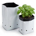 Plastic Nursery Bag (White, Pack of 5) for plant growing and gardening | Durable nursery grow bags for seedlings and plants | Keraleaf