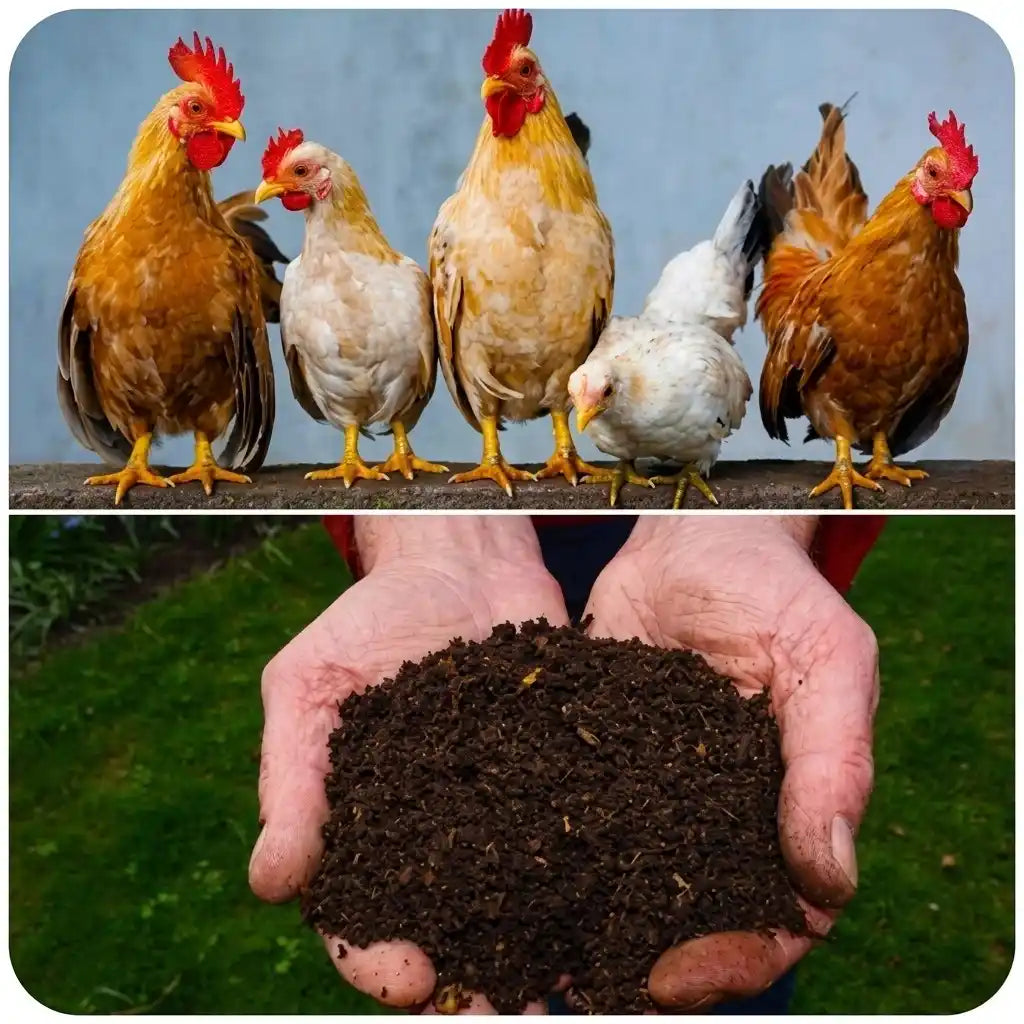 Poultry Manure (Desi Hen) organic fertilizer for healthy plant growth | Natural nutrient-rich fertilizer for plants | Keraleaf