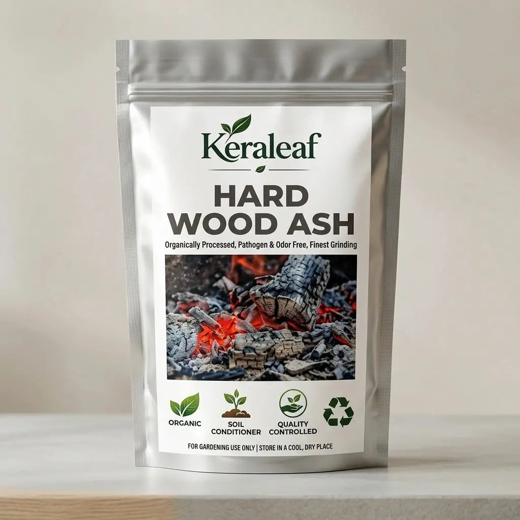 Wood Ash Manure (Desi) organic fertilizer for healthy plant growth | Natural nutrient-rich soil amendment | Keraleaf