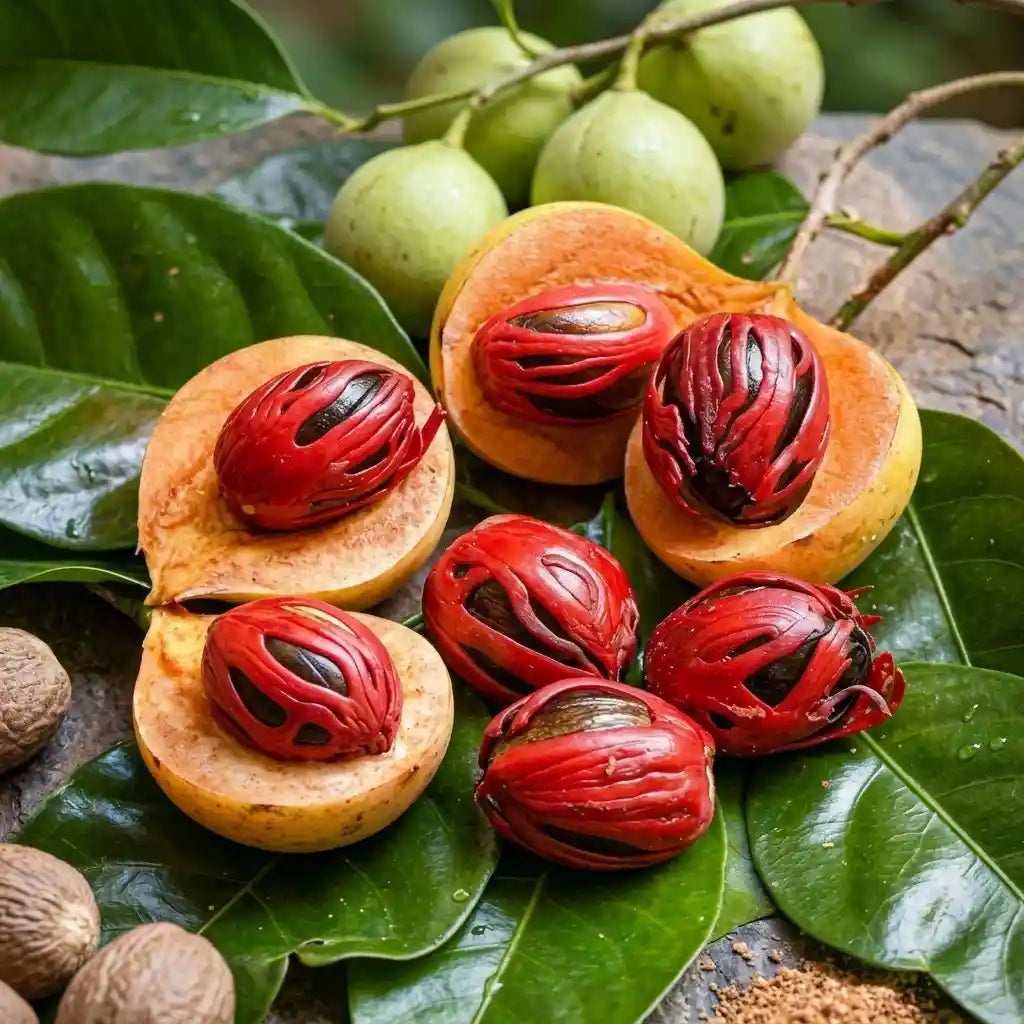 Nutmeg / Jaadhika (Golden, Bud) Spice Plant | Hybrid Variety